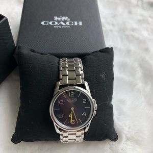 Coach Sydney Navy Blue Dial Stainless Steel Watch